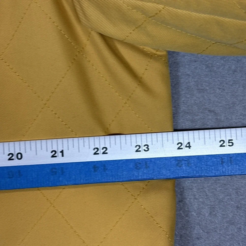 Orvis Jacket Womens XLarge Tan Quilted Snap‎ Front Cotton Lined Casual Insulated